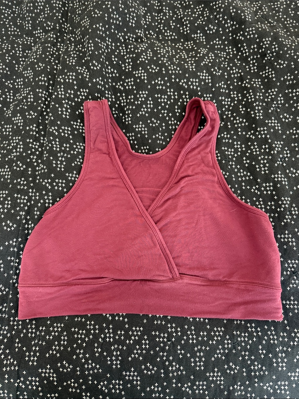 Kindred Bravely French Terry Racerback Nursing & Sleep Bra | Deep Burgundy